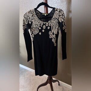 ✨ Gianni Bini Black and Gold Embellished Sweater Dress ✨